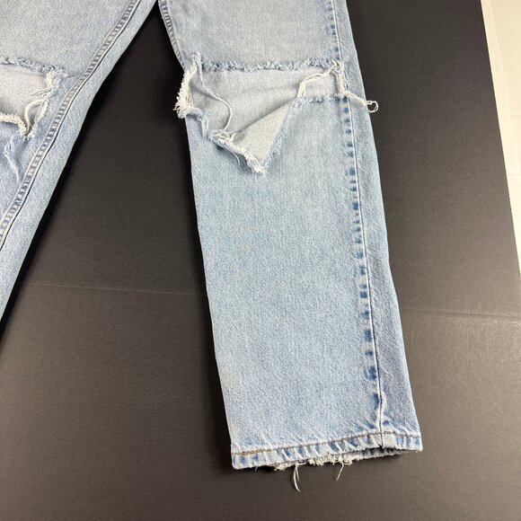 VTG 90s Levi's Silver Tab Jean Junior 28x30* Loose Blue Distressed Denim Tag 7Jr - Picture 7 of 16